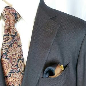 Ermenegildo Zegna Trofeo Silk Blazer 46L Brown